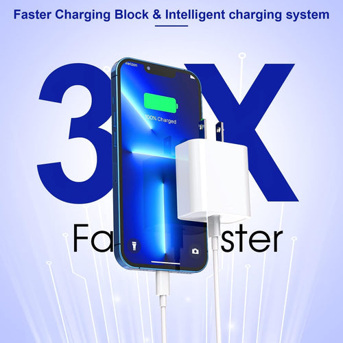 10FT Lightning Fast Charger Trio